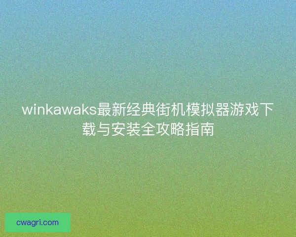 winkawaks最新经典街机模拟器游戏下载与安装全攻略指南