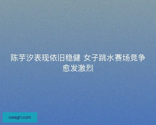 陈芋汐表现依旧稳健 女子跳水赛场竞争愈发激烈