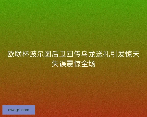 欧联杯波尔图后卫回传乌龙送礼引发惊天失误震惊全场